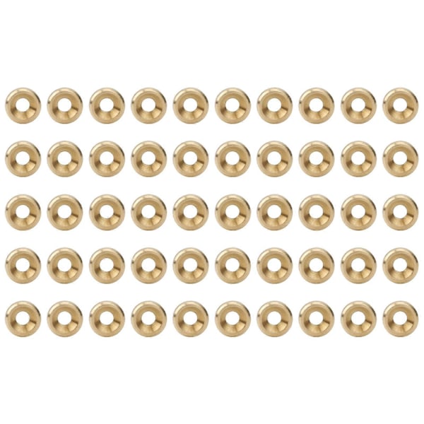 50 stk. forsenket skrue skive CNC ren kobber flat hode pakning industrielle forsyninger M4