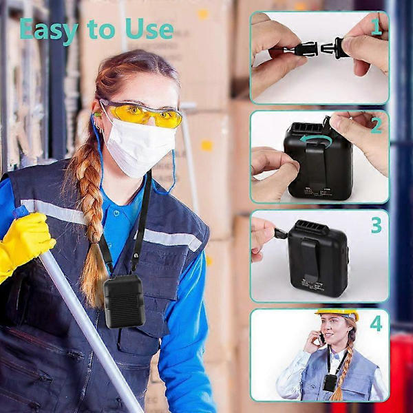 4000mA Bärbar Midje Fläkt USB Luftkonditionering Hängande Hals Mini Fläkt Utsugsfläkt Utomhus Sport Luftkonditionering Kylning Artefakt