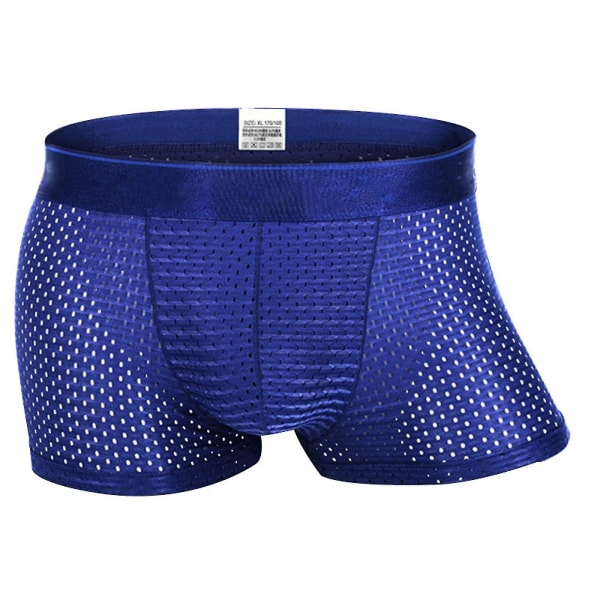 4 STK Boxer för män Mesh Able Shorts för män Dark Blue XL