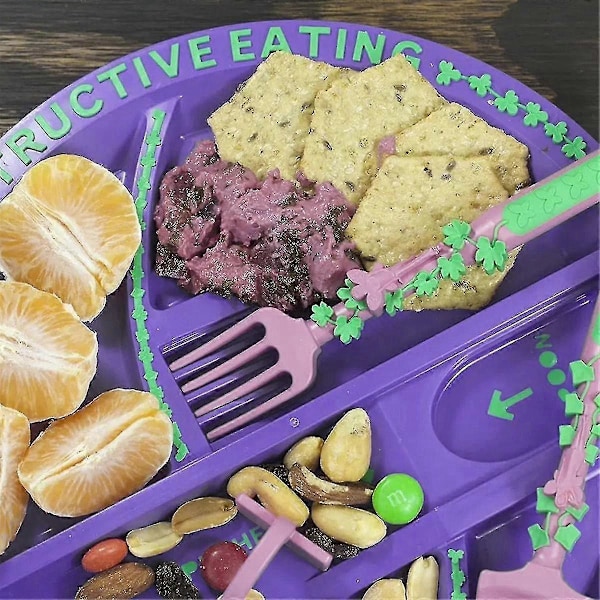 Constructiveeating Havefe Plade & Bestik Børnebordsdækkeservietter 3 Dele Spisesæt & Pladesæt - (ws)