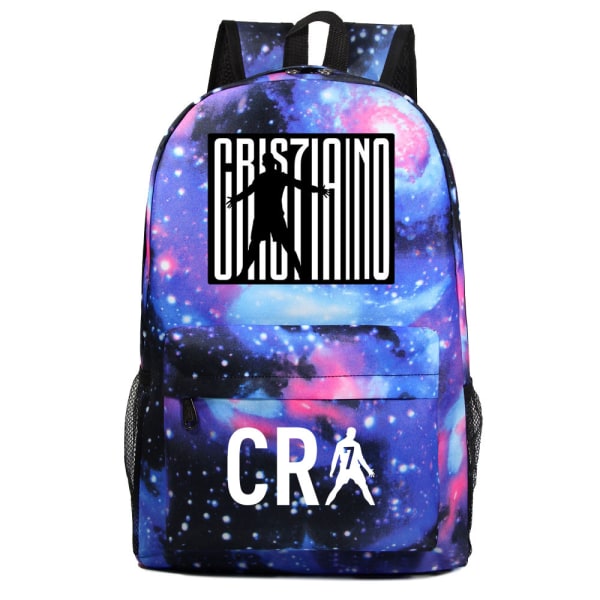 Fotboll CR7 Ronaldo Printing Barn Student Skolväska Ungdomsryggsäck Utomhus Resväska Datorväska style 6
