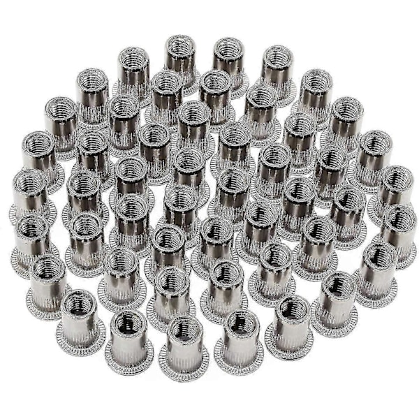 50-pack, M6 Typ Rostfri Nitmutter