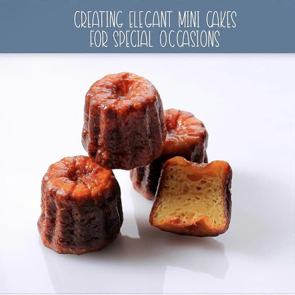 4-pak Bageforme; Bordeaux Fransk Creme Cannele Kage Traditionelle Bageforme