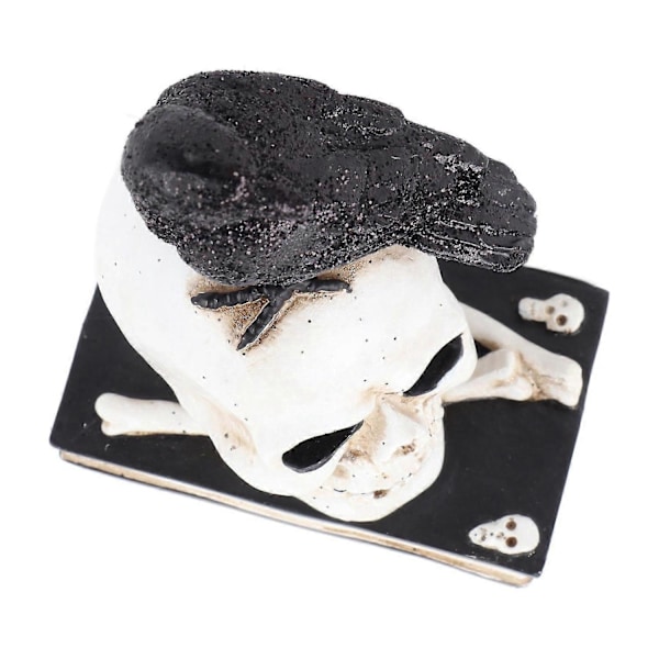 Skelet Figur Skræmmende Rige Detaljer Livlige Farver Stærk Resin Stabil Kranie Figur til Halloween