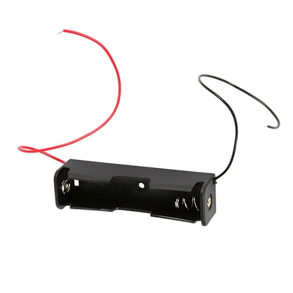 5 stk. Batteriholder i plastik Opbevaringsboks til 1x 18650 Batteri med ledninger