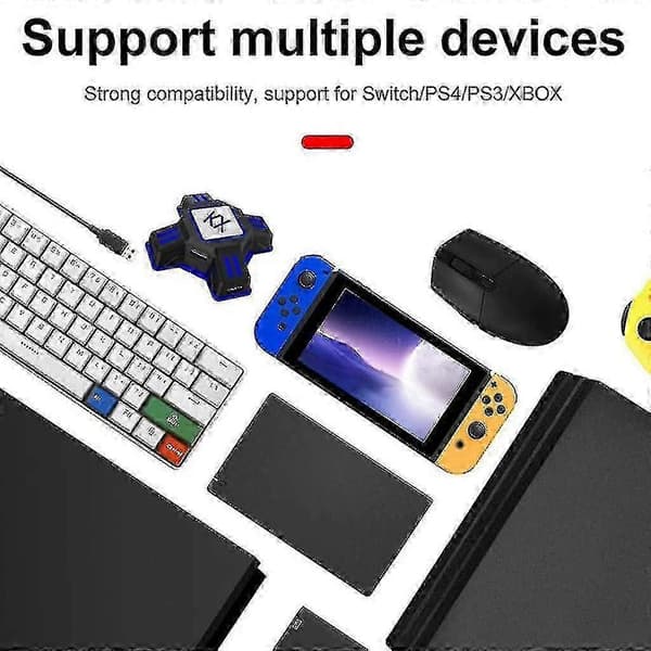 Stöd för Ns/ Ps5/ Ps4 / Ps3 / X-serien, tangentbords- och musadapter