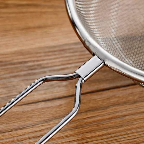 Sil - Mikroperforert netting - Sil for ris, pasta, nudler, grønnsaker - Rustfritt stål - 20 cm.
