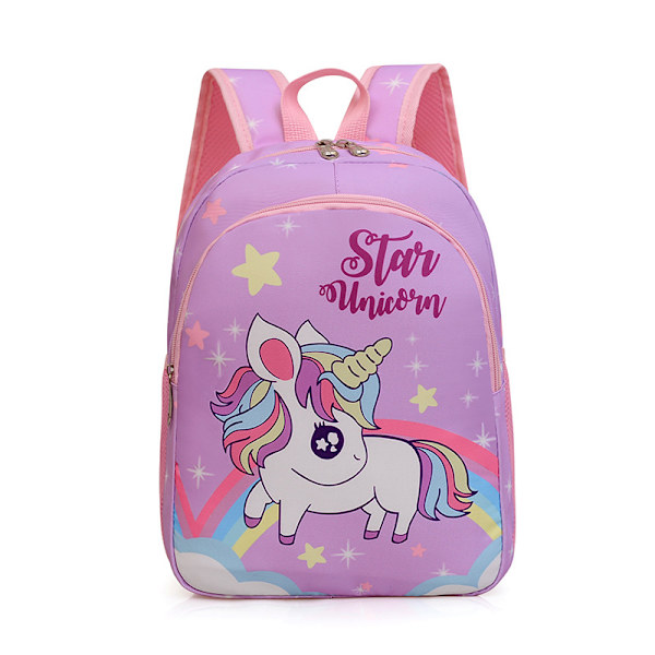 Ny tecknad Unicorn skolväska Student söt ryggsäck purple
