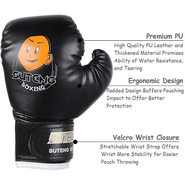 Barn Boxningshandskar Pu Läder Träningshandskar Barn Tecknad Sparring Muay Thai Handske