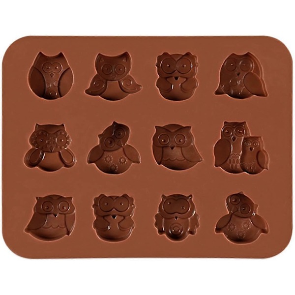 Premium Silikon Bakform/Muffinsform För Muffins, Cupcakes, Kakor, Pudding, Isbitar Och Gelé - Ugglebrödform För Imponerande Skapelser, Hög Kvalitet