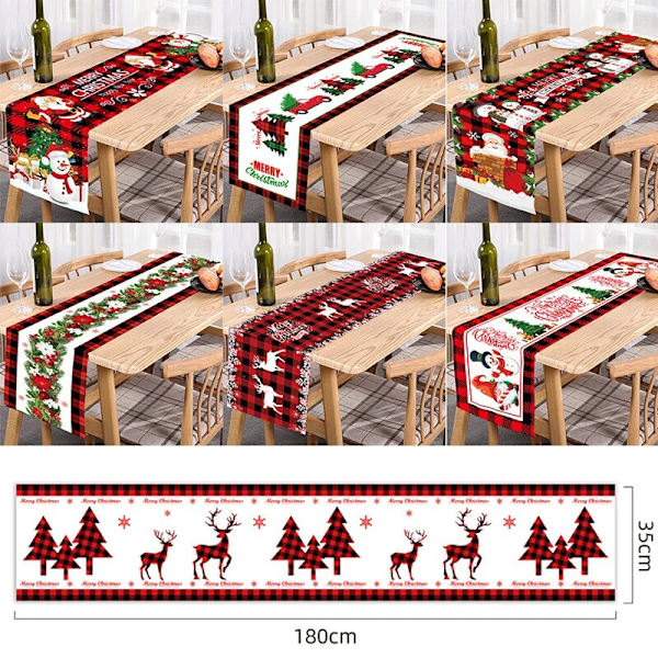 Julbordslöpare God Juldekoration för hemmet Cover Xmas Ornament Presenter Nyårsfest 2023 Style14