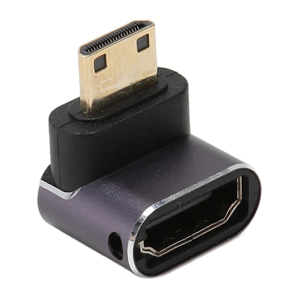 Mini HD Multimedia Interface Adapter Hann til Hunn 8K 48Gbps Aluminiumlegering Skalladapter med LED-lampe for Kontor