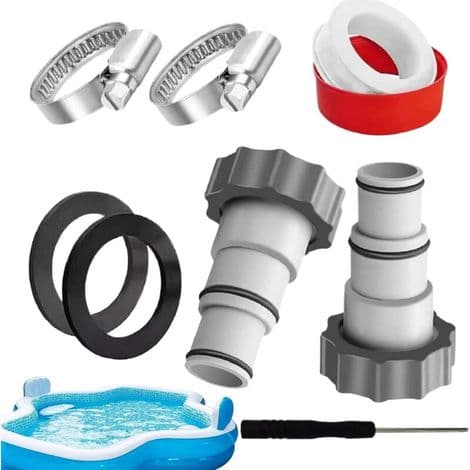 Poolslangadapter - Poolslangkoppling med klämma och