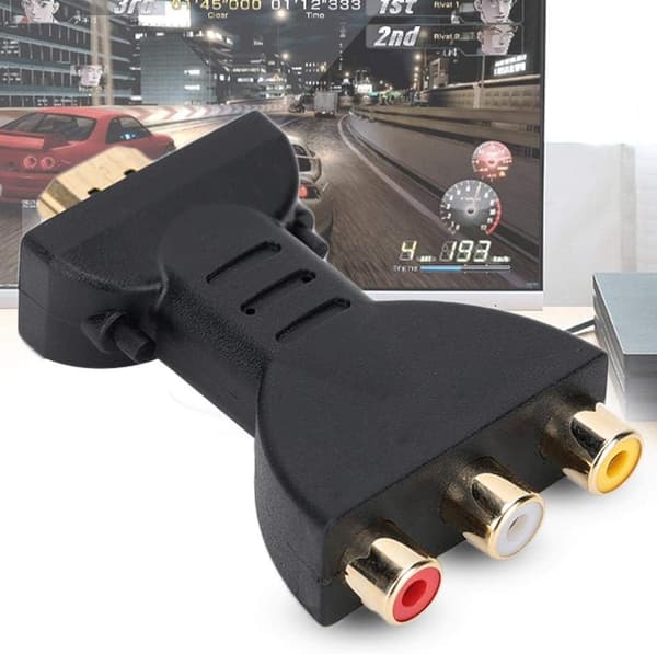 Aluminium adapter, 3RCA komposit til konverter