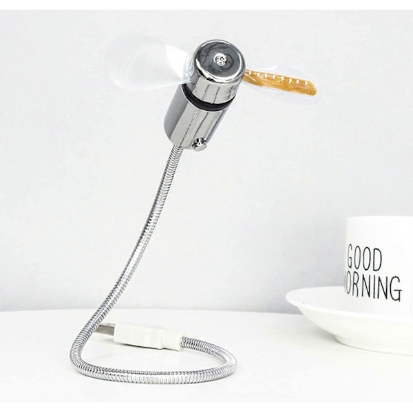 LED USB-fläkt, Ny Kreativ Programmerbar USB-driven Portabel Fläkt, Mini Svanhals DIY Meddelandefläkt