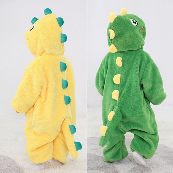 Qile Rabbits nya höst- och vinterstylingkläder för djur i två lager för 0-3-åriga bebisar är söt och bekväm dubbelsidig sammetsoverall dark green 73-80cm