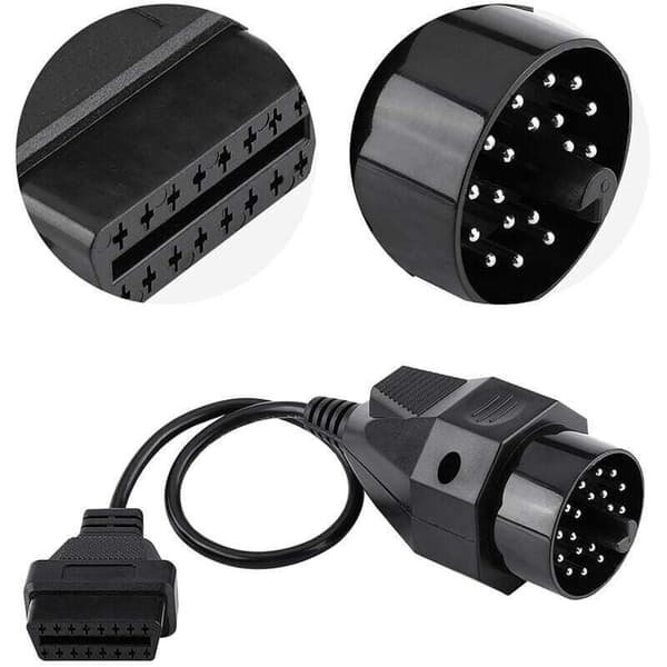 OBD2 20-bens til 16-bens adapterstik scannerkabel til E36 E38 E39 E46 E53 X5 Z3