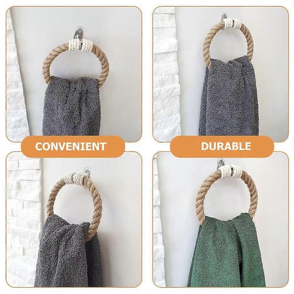 Boho-tyylinen pyyheteline roikkuva pyyheteline kylpyhuoneen seinälle, kudottu pyyhepidike