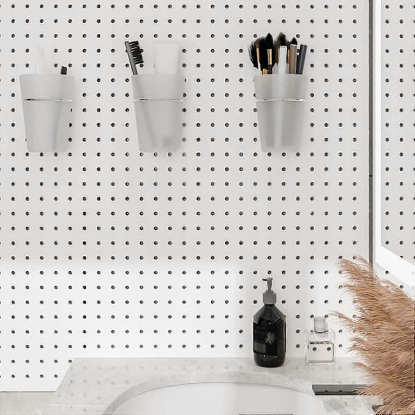 6 Sett Pegboard-bokser med Ringer Stil Pegboard-kroker med Pegboard-kopper Pegboard Koppholder Tilbehør