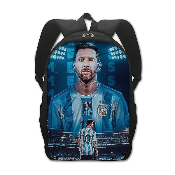 Ny Mr. Football World Cup Student Skolväska Messi Polyester Belastningsminskande ryggsäck med stor kapacitet style 8