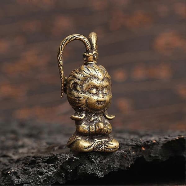 Koppar Apguden Kung Figur Sol Staty Dekor Akvarium Ornament Inflyttningspresent Heminredning Bilinredning