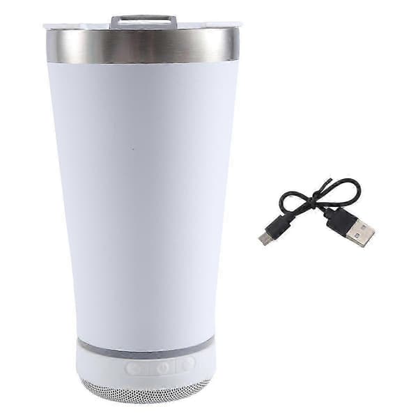 USB 16Oz Termisk Bluetooth-kopp Återanvändbar Dubbelväggig Rostfritt Stål Termoskopp 473ML Isolerad Bi