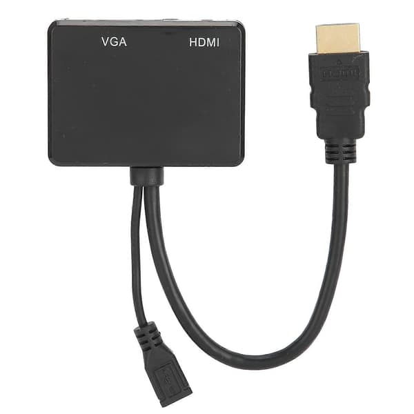 HighDefinition Multimedia Interface til HighDefinition Multimedia Interface VGA Konverter (Sort)