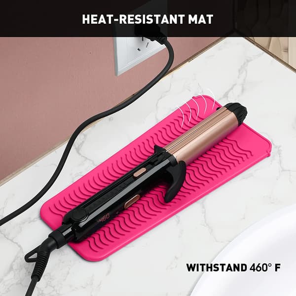 Resistent silikonmattepose for rettetang, krølltang, varme hårverktøy