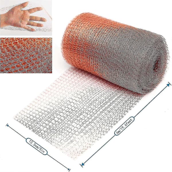 Högkvalitativt gnagarnät, 100% koppar, stickad kopparnät (6 meter)