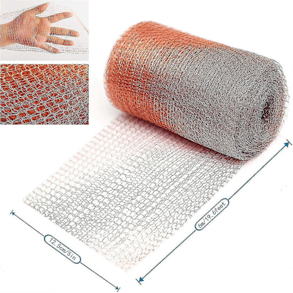 Høykvalitets gnagernetting, 100% kobber, kobberstrikket netting (6 meter)