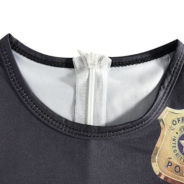 2023 Ny Halloweendräkt Barn Anime Judic Kanin Officer Cosplay Body Pojkar Tjej Jumpsuits Mask Set Födelsedagsfest Kläder 140cm