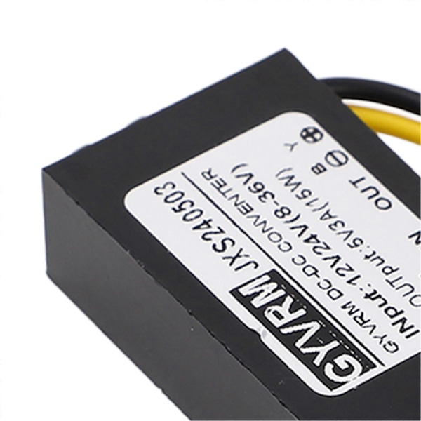 DC Buck -moduuli, tehokas jännitemuunninmoduuli 12 V 24 V - 5 V 3 A IP67 vedenpitävä