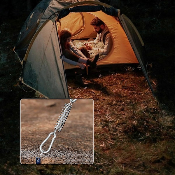 2 Stycken Skuggsegelspännare, Skuggsegelfjäder med Spänning för Campingtält Markis