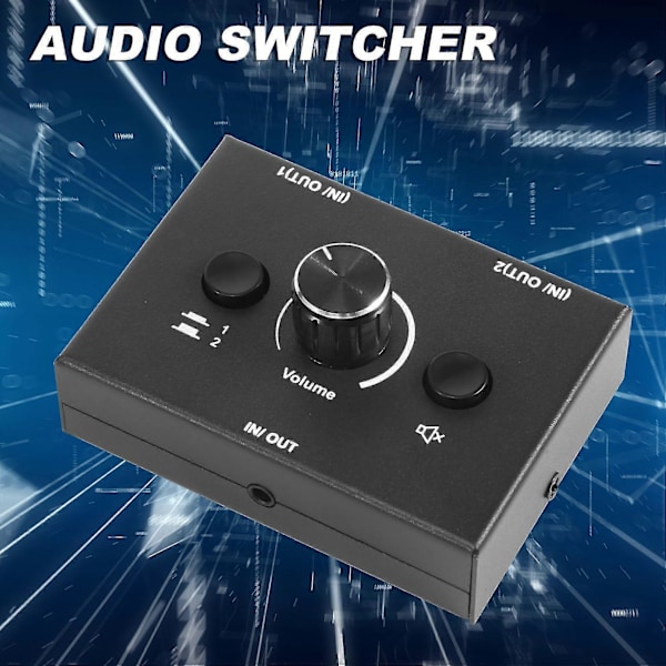 3,5 mm Audio Switch, 2 Input 1 Output/1 Input 2 Output Audio Splitter Switch, Audio Switch Box