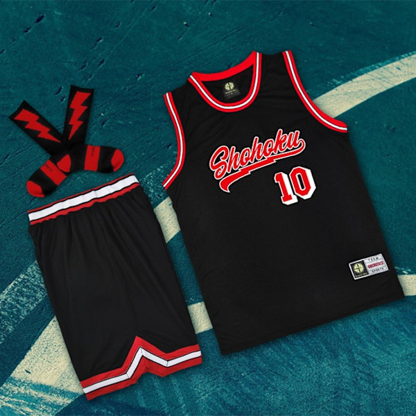 Basketkläder för män för kvinnor Basketuniformer Sportkläder Black Red M(165 170cm)
