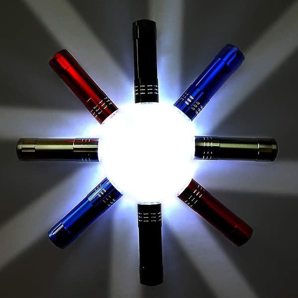 8 stk. LED nøgleringslygte Mini lampe til bjergbestigning