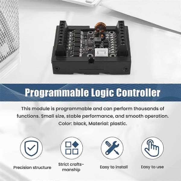 PLC Programmerbar Logikkontroller DC 10-28V PLC Regulator FX1N-14MT Industrielt Kontrollkort Program