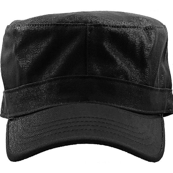 Army Cap Basic Vardaglig Militärstil Hatt Svart