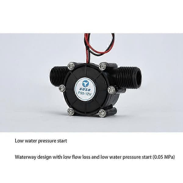 -Hydro Generator 12V 10W DC Vattenflödesgenerator Turbin Generator Hydroelektriskt Kranvattenflöde Hyd