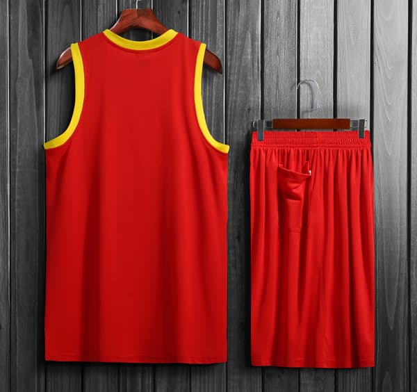 Basketlinne för män som andas 100 % polyester baskettröja red L