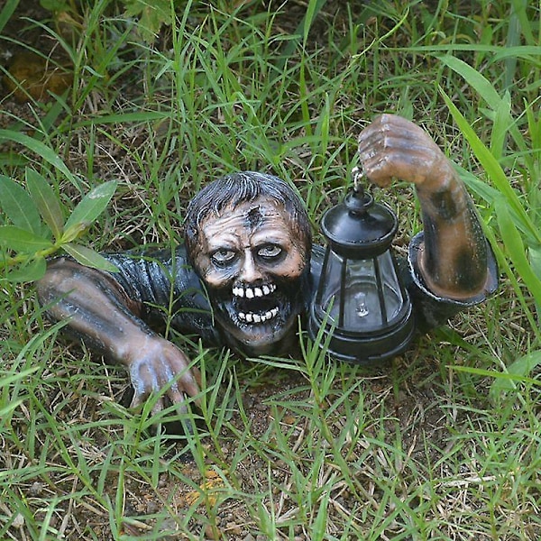 Halloween Puutarhakoristeet Veistos Kauhu Zombie Lyhty Hartsi Käsityöt Koristelu