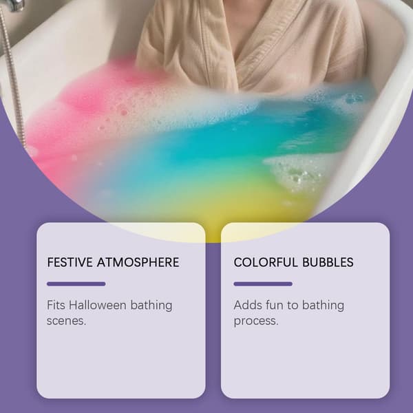 1-3 stk. 180g/æske Halloween badebomber - Farverige boblebadebomber til en vidunderlig badeoplevelse 1pcs