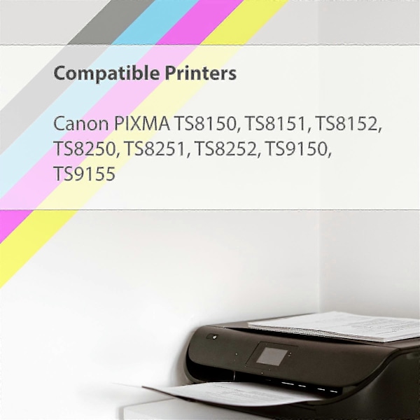 1 Sarja 6 Mustesäiliötä Canon PGI-580 & CLI-581 -yhteensopivia/ei OEM - Go Inks (6 Mustesäiliötä)