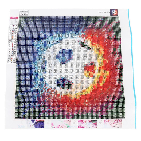 DIY Fotbollsmönster 5D Full Drill Diamantmålning Broderi Målningar Bilder Konst Hantverk för Hem Väggdekor