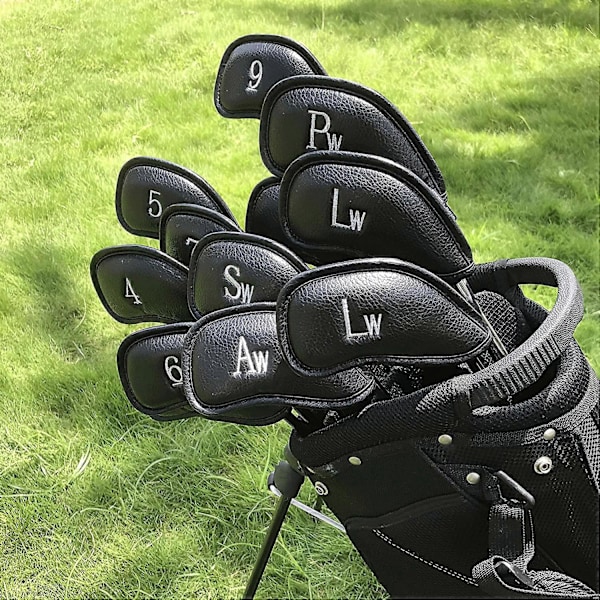 12 st Läder Golf Järn Klubbhuvudskydd Set Passar Alla Märken Callaway
