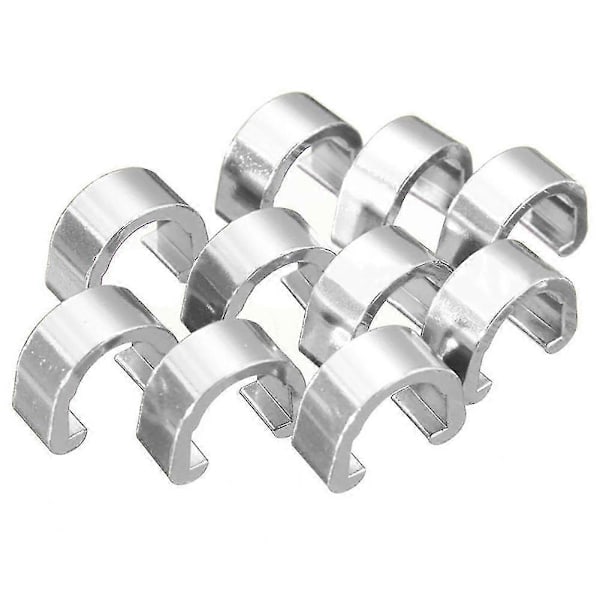 Silver 10 st MTB Cykel Guide Kablar C-clips Spänne