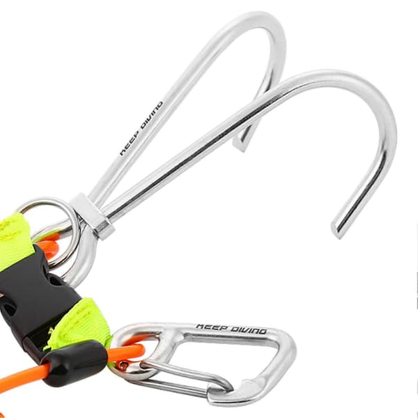KEEP DIVING Revkrok i rostfritt stål, dyktillbehör för säkerhet (Orange)
