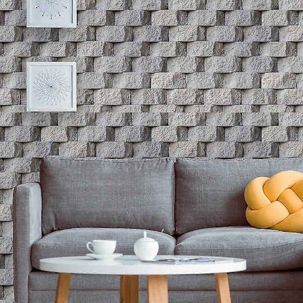 3D Tiili Kivi Rustiikkinen Itsekiinnittyvä Seinätarra Kodin Sisustus 45x100cm
