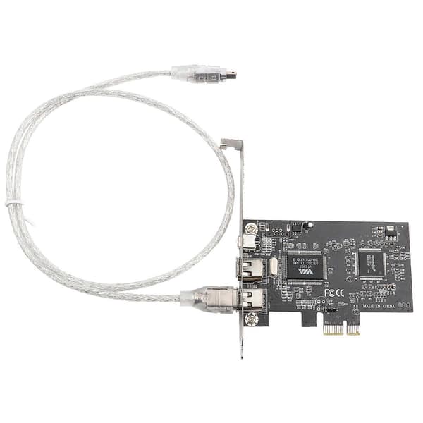 PCI-E PCI Express FireWire 1394a IEEE 1394 Kontrollerkort med Firewire-kabel