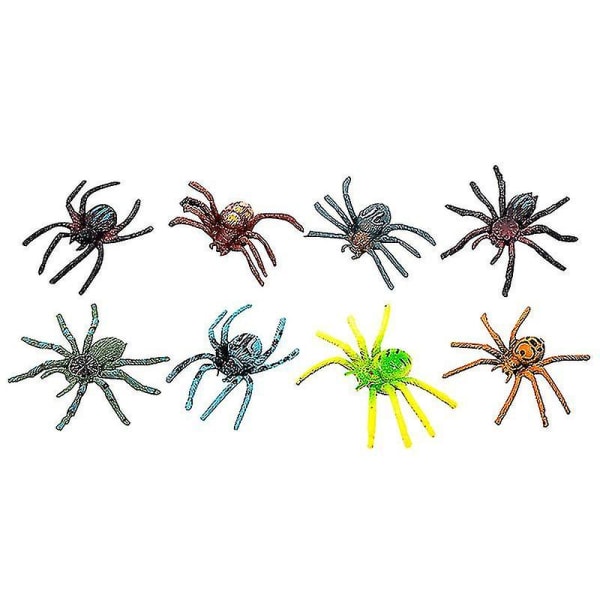 8st plastspindel Halloween leksak för Halloween dekorationer